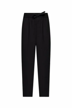 Dolce & Gabbana CZARNY Wełniane spodnie