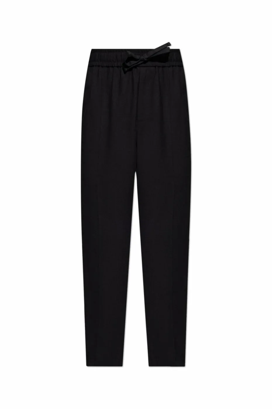 Dolce & Gabbana CZARNY Wełniane spodnie