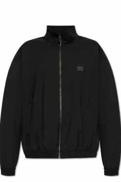 Dolce & Gabbana CZARNY Wełniana kurtka