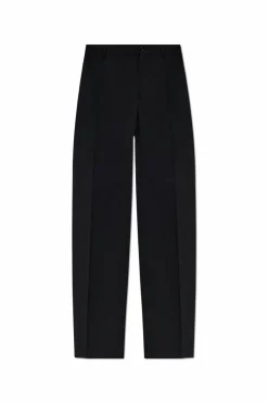 Dolce & Gabbana CZARNY Wełniane spodnie w kant