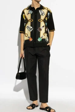 Dolce & Gabbana CZARNY Wzorzysta koszula