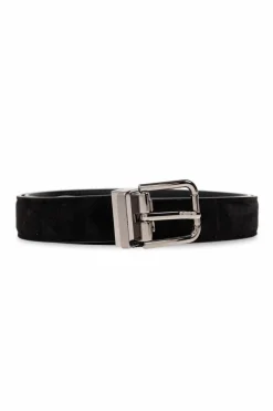 Dolce & Gabbana CZARNY Zamszowy pasek