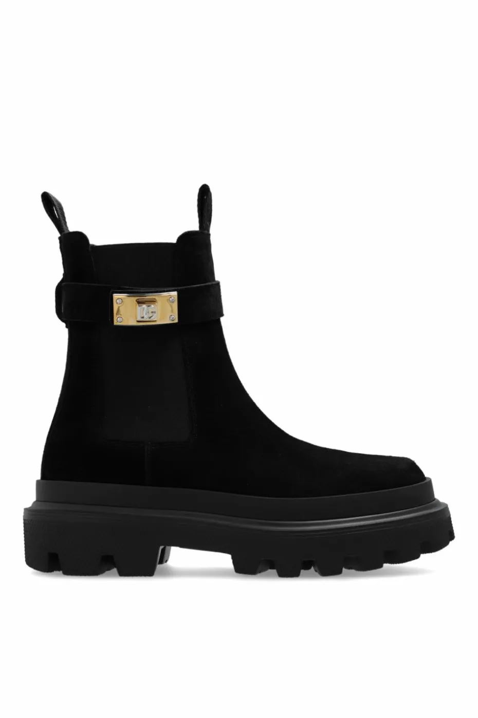 Dolce & Gabbana CZARNY Zamszowe sztyblety