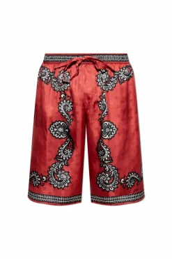 Dolce & Gabbana CZERWONY Jedwabne szorty