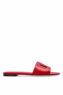 Dolce & Gabbana CZERWONY Klapki z logo