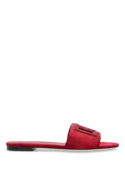 Dolce & Gabbana CZERWONY Klapki z logo