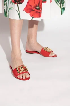 Dolce & Gabbana CZERWONY Lakierowane klapki ‘Bianca’
