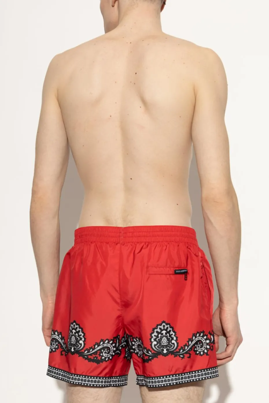 Dolce & Gabbana CZERWONY Szorty kąpielowe