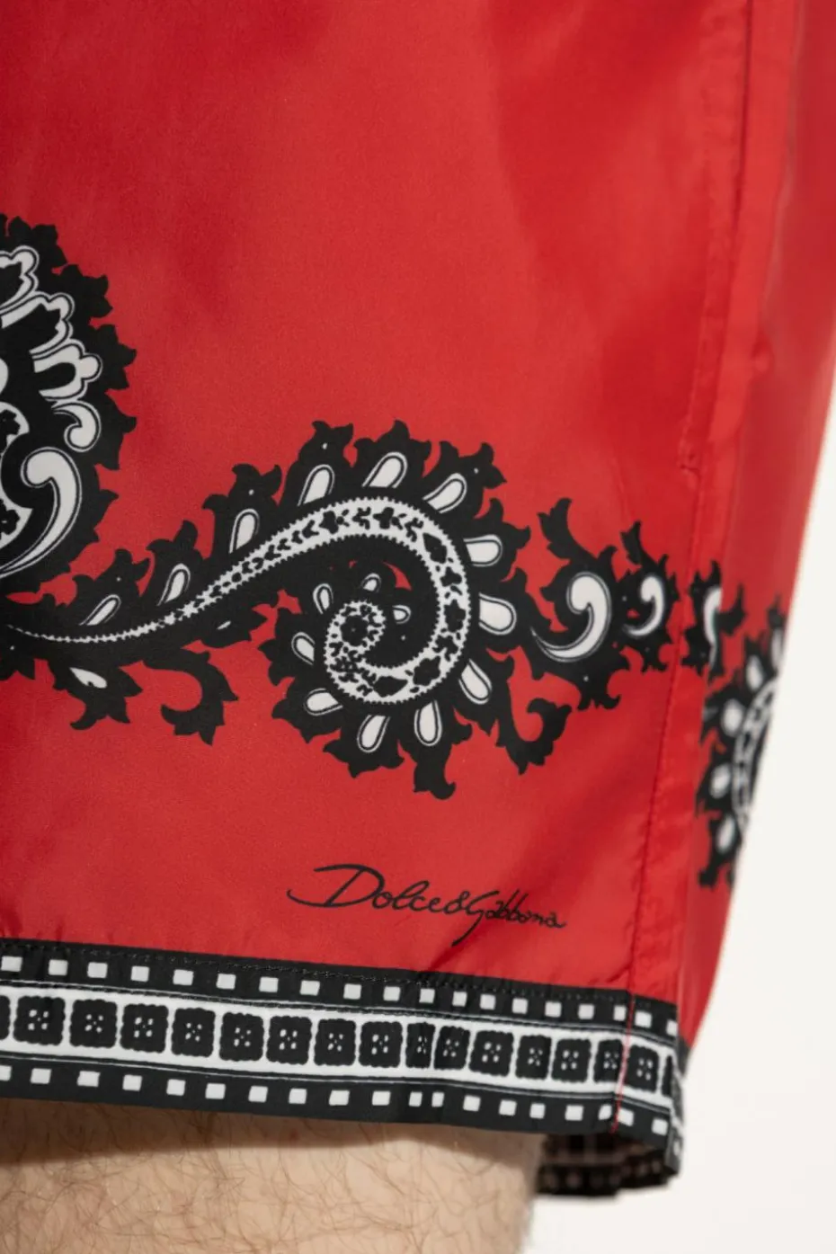 Dolce & Gabbana CZERWONY Szorty kąpielowe
