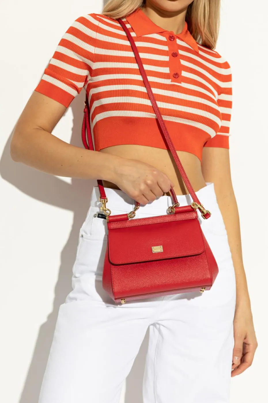 Dolce & Gabbana CZERWONY Torba do ręki `Sicily Medium`