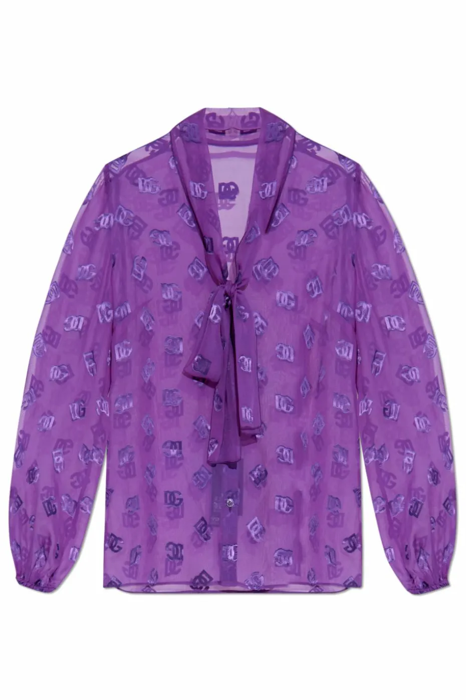 Dolce & Gabbana FIOLETOWY Koszula z monogramem