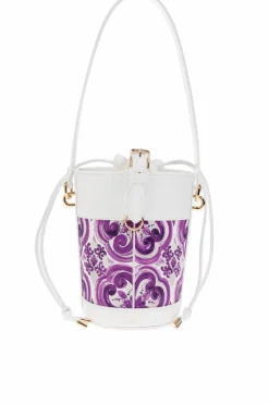 Dolce & Gabbana FIOLETOWY Torba na ramię `Capri` typu `bucket`