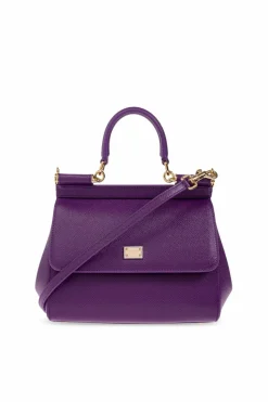 Dolce & Gabbana FIOLETOWY Torba do ręki `Sicily Medium`