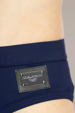 Dolce & Gabbana GRANATOWY Slipy kąpielowe
