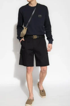 Dolce & Gabbana GRANATOWY Bluza z logo