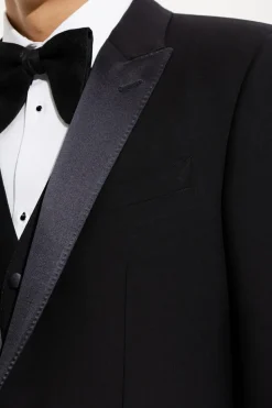 Dolce & Gabbana GRANATOWY Wełniany trzyczęściowy garnitur