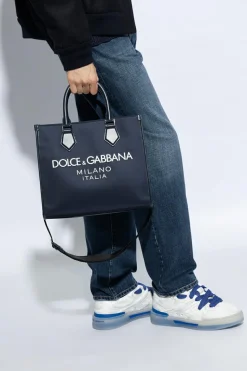 Dolce & Gabbana GRANATOWY Torba na ramię z logo