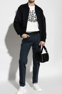 Dolce & Gabbana GRANATOWY Jeansy z logo