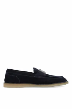 Dolce & Gabbana GRANATOWY Zamszowe buty ‘New Florio’ typu ‘loafers’