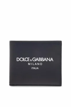 Dolce & Gabbana GRANATOWY Portfel z logo