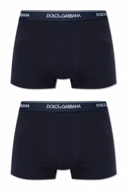 Dolce & Gabbana GRANATOWY Dwupak bokserek