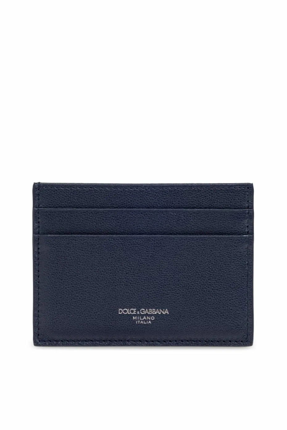 Dolce & Gabbana GRANATOWY Skórzane etui na karty