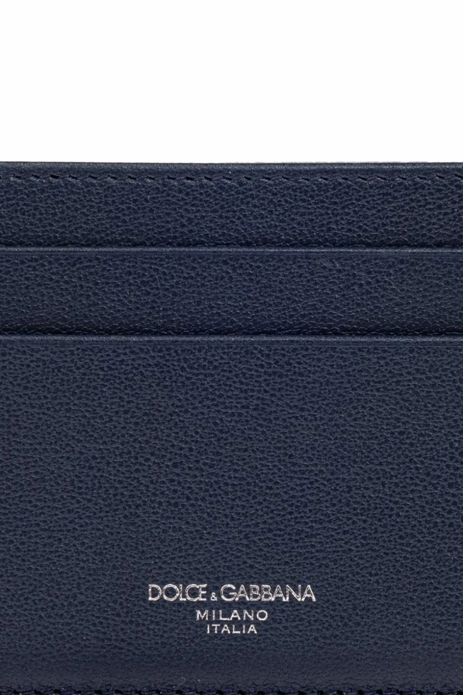Dolce & Gabbana GRANATOWY Skórzane etui na karty