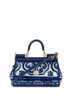 Dolce & Gabbana GRANATOWY Torba do ręki `Sicily Small`