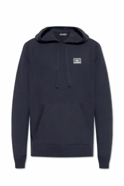 Dolce & Gabbana GRANATOWY Wełniany sweter