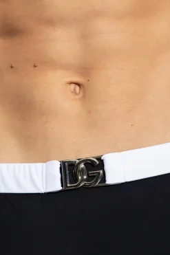 Dolce & Gabbana GRANATOWY Slipy kąpielowe