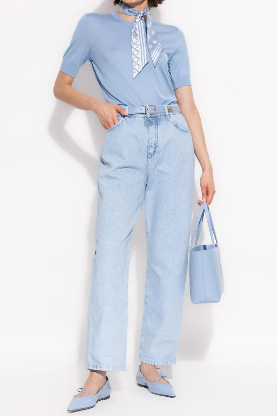 Dolce & Gabbana jasnoniebieski Jeansy z logo