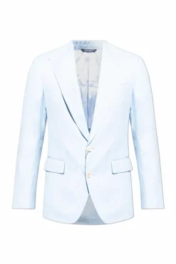 Dolce & Gabbana jasnoniebieski Lniana marynarka