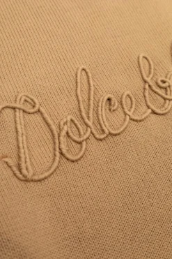 Dolce & Gabbana Kids beżowy Sweter z wyszytym logo