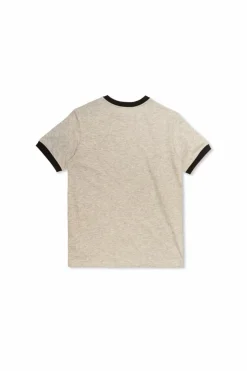Dolce & Gabbana Kids beżowy T-shirt z logo
