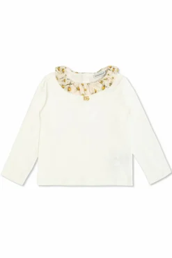 Dolce & Gabbana Kids BIAŁY T-shirt z logo