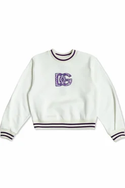 Dolce & Gabbana Kids BIAŁY Bluza z logo