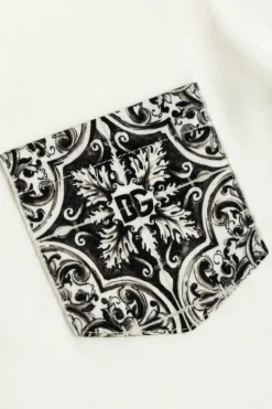 Dolce & Gabbana Kids BIAŁY T-shirt z logo