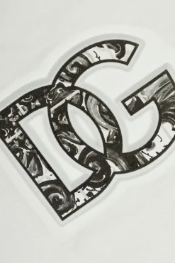 Dolce & Gabbana Kids BIAŁY T-shrt z logo