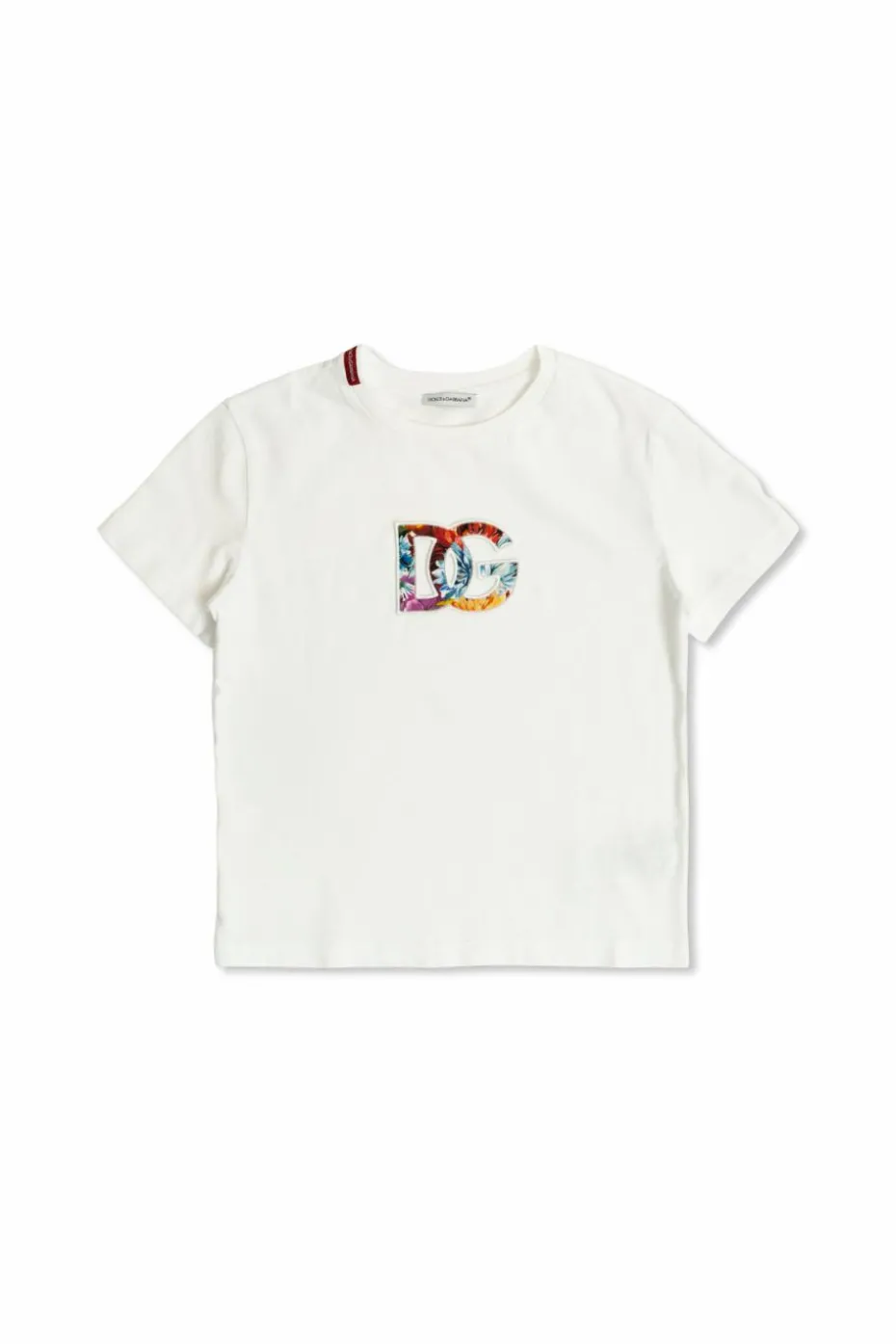 Dolce & Gabbana Kids BIAŁY T-shirt z logo