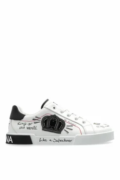 Dolce & Gabbana Kids BIAŁY Buty sportowe z aplikacją