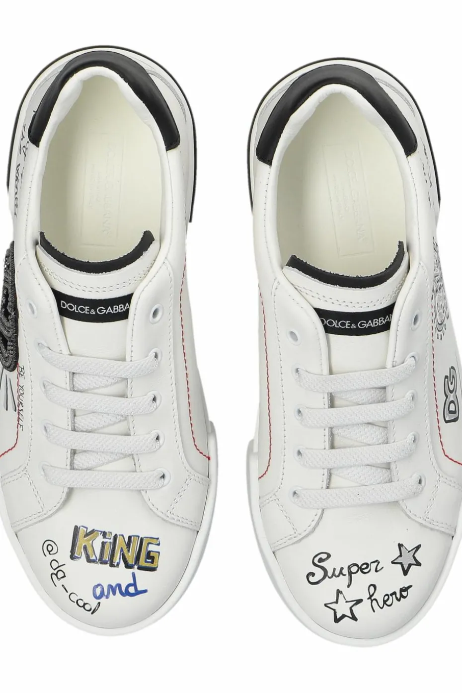 Dolce & Gabbana Kids BIAŁY Buty sportowe z aplikacją