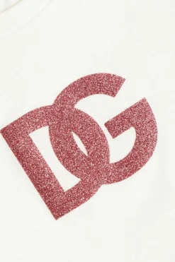 Dolce & Gabbana Kids BIAŁY T-shirt z logo