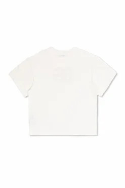 Dolce & Gabbana Kids BIAŁY T-shirt z cekinowym logo