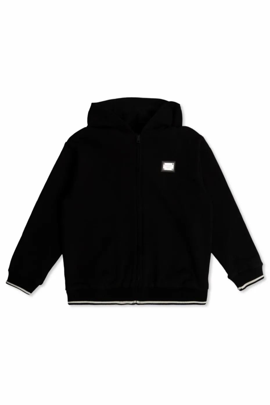Dolce & Gabbana Kids CZARNY Bluza z kapturem