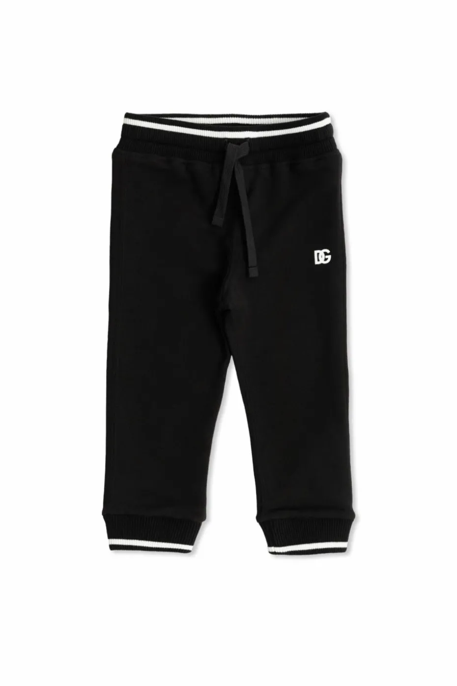 Dolce & Gabbana Kids CZARNY Spodnie dresowe z logo