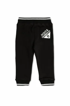 Dolce & Gabbana Kids CZARNY Spodnie dresowe z logo