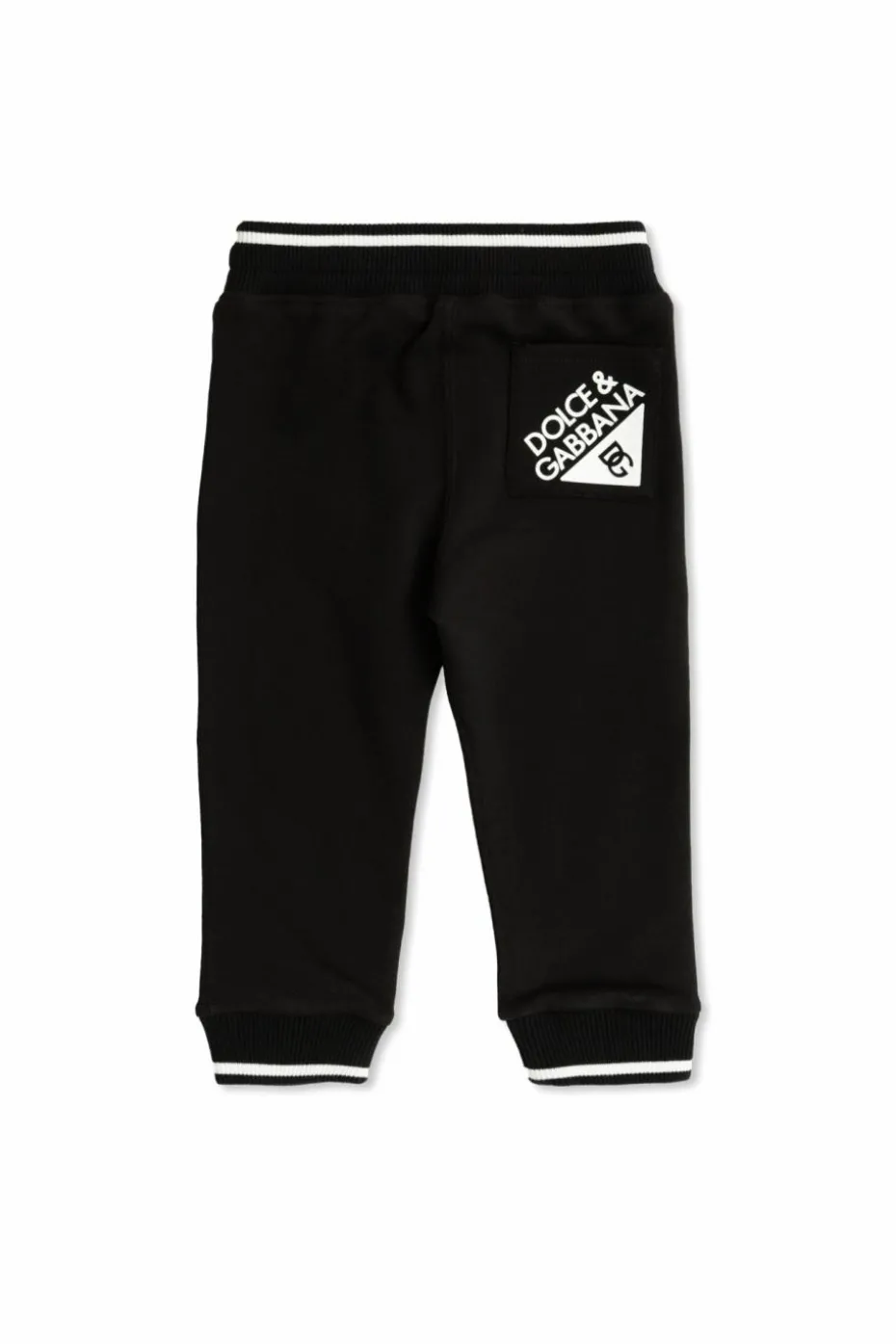 Dolce & Gabbana Kids CZARNY Spodnie dresowe z logo