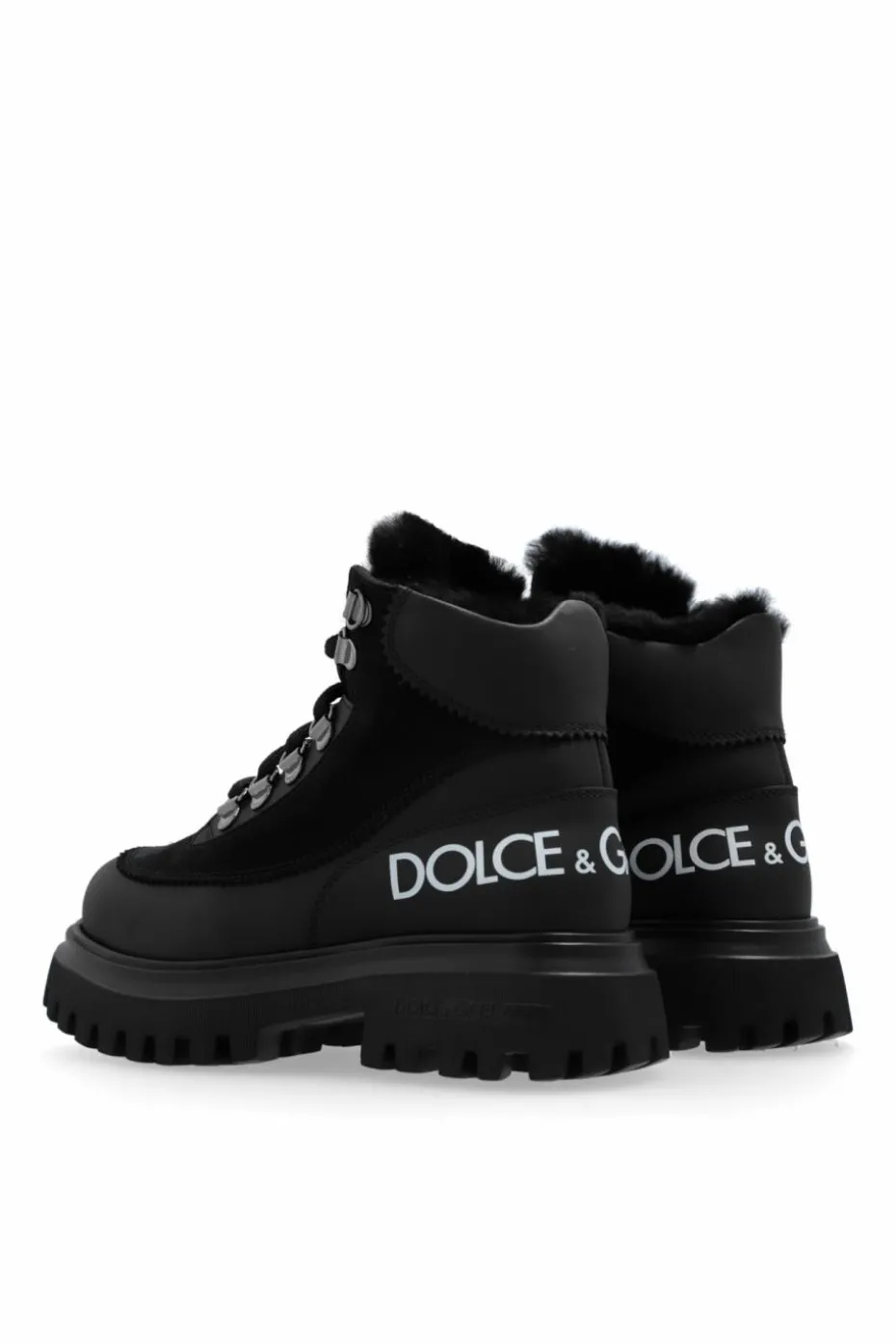 Dolce & Gabbana Kids CZARNY Buty za kostkę z logo