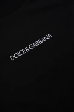 Dolce & Gabbana Kids CZARNY T-shirt z logo