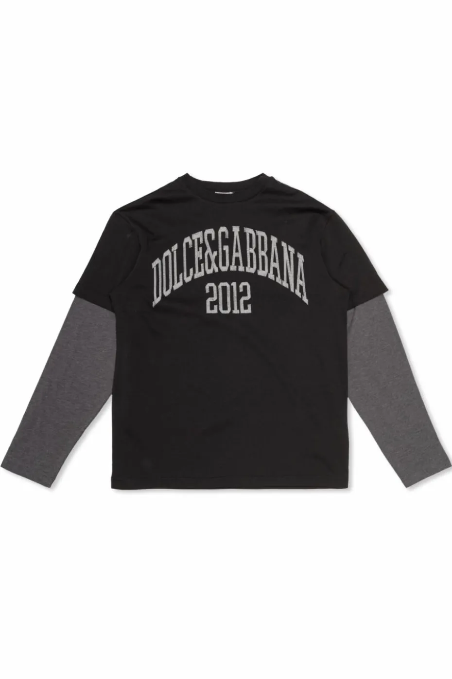 Dolce & Gabbana Kids CZARNY T-shirt z logo